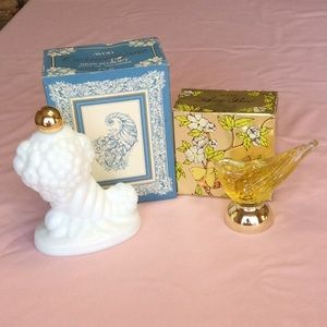 FINAL SALE PRICE Vintage Avon Cornucopia & Bird Decanters